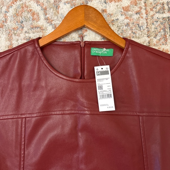 United colours of Benetton size M man made leather NWT size m - Picture 2 of 4